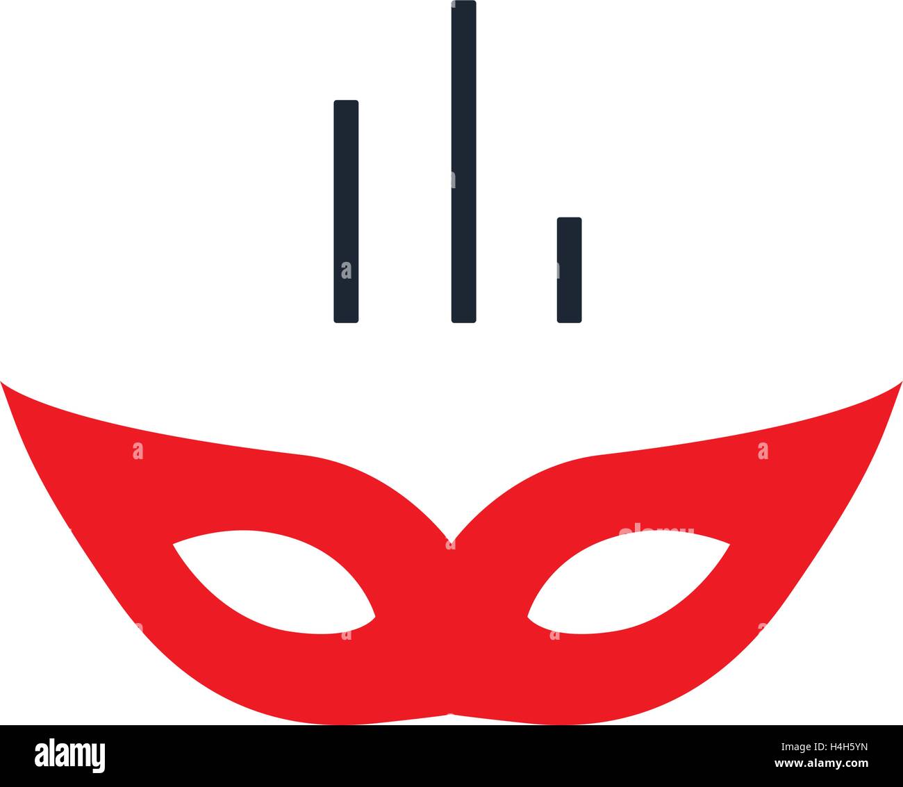 UnMask Concept Design, AI 8 supported. Stock Vector