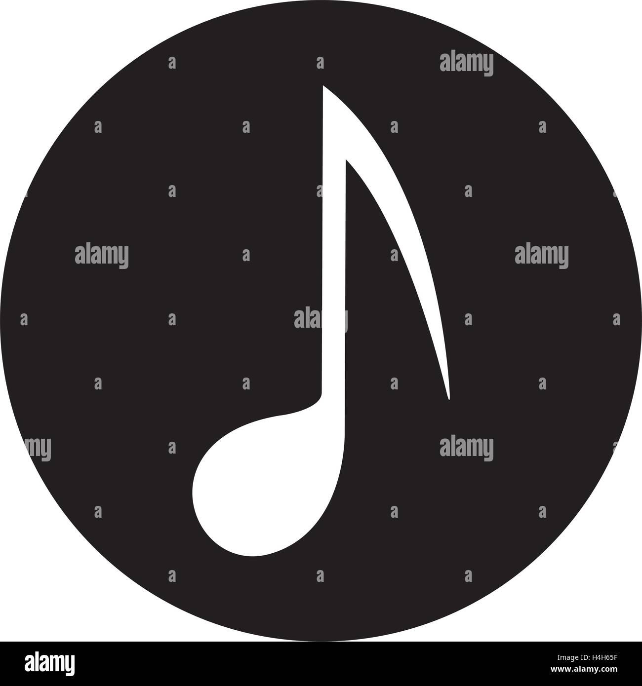 Music Note Icon Design, AI 8 supported Stock Vector Image & Art - Alamy