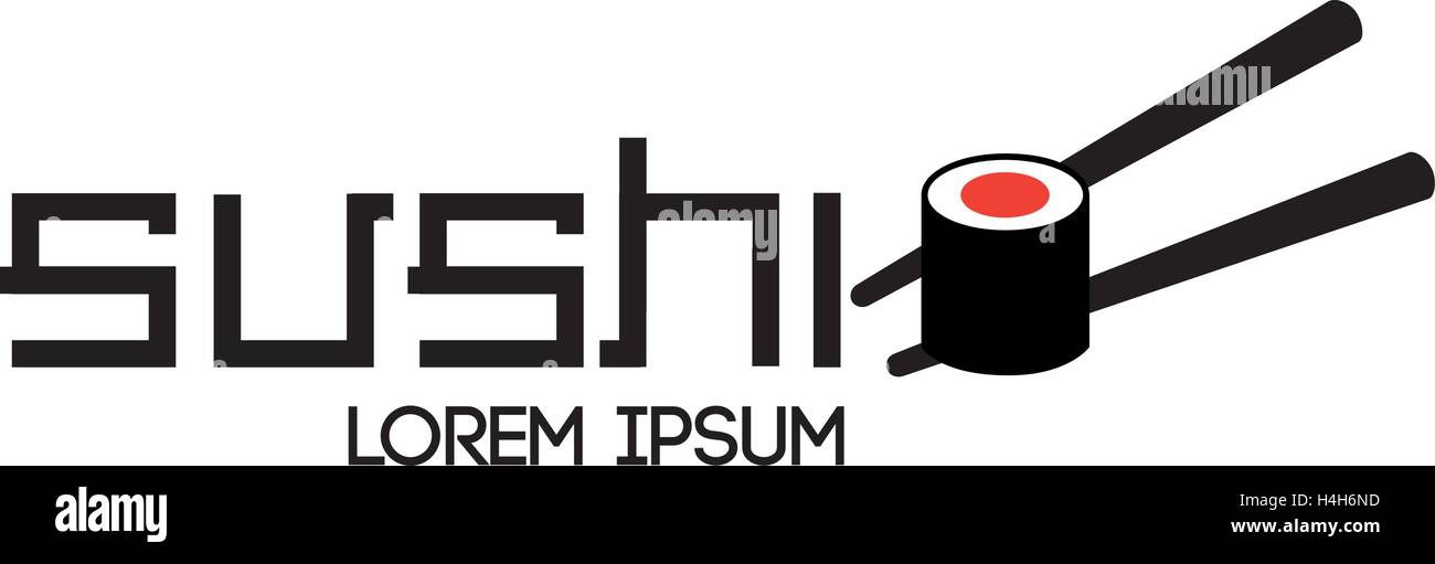 Sushi Logo Concept Design. AI 8 Supported. Stock Vector