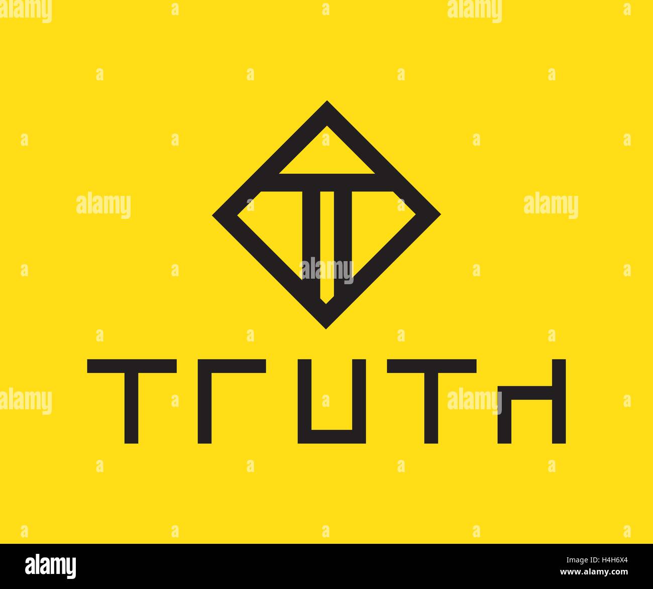 Truth Logo Design Concept, AI 10 supported. Stock Vector