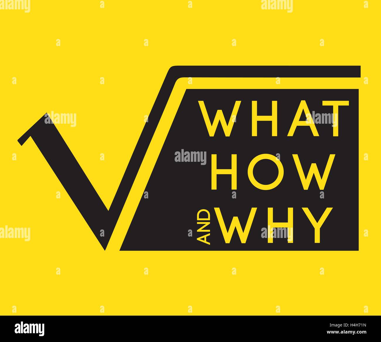 What How Why With Square Root Graphic Design AI 10 Supported Stock