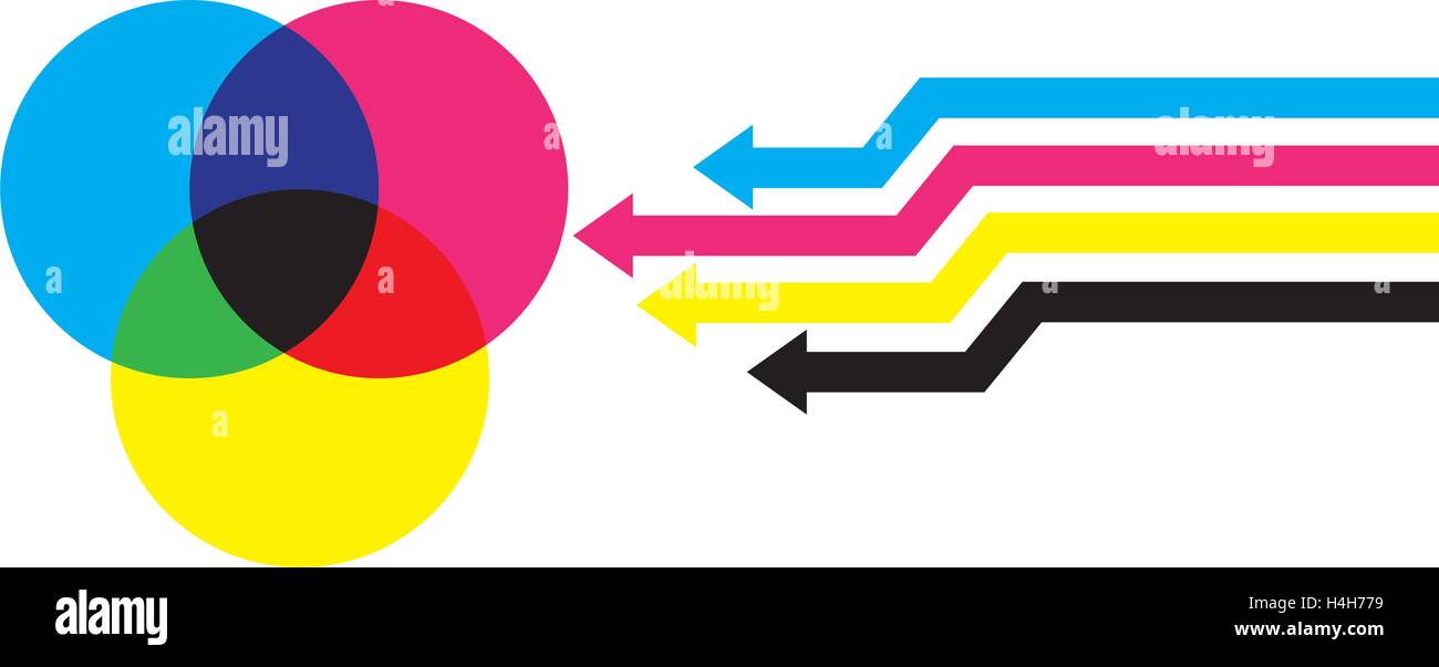 Colorful Arrows and CMYK Diagram Design, EPS 10 supported Stock Vector ...