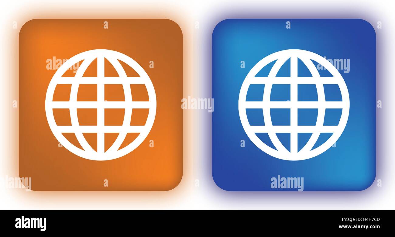 Colored earth planet icon Stock Vector Images - Alamy