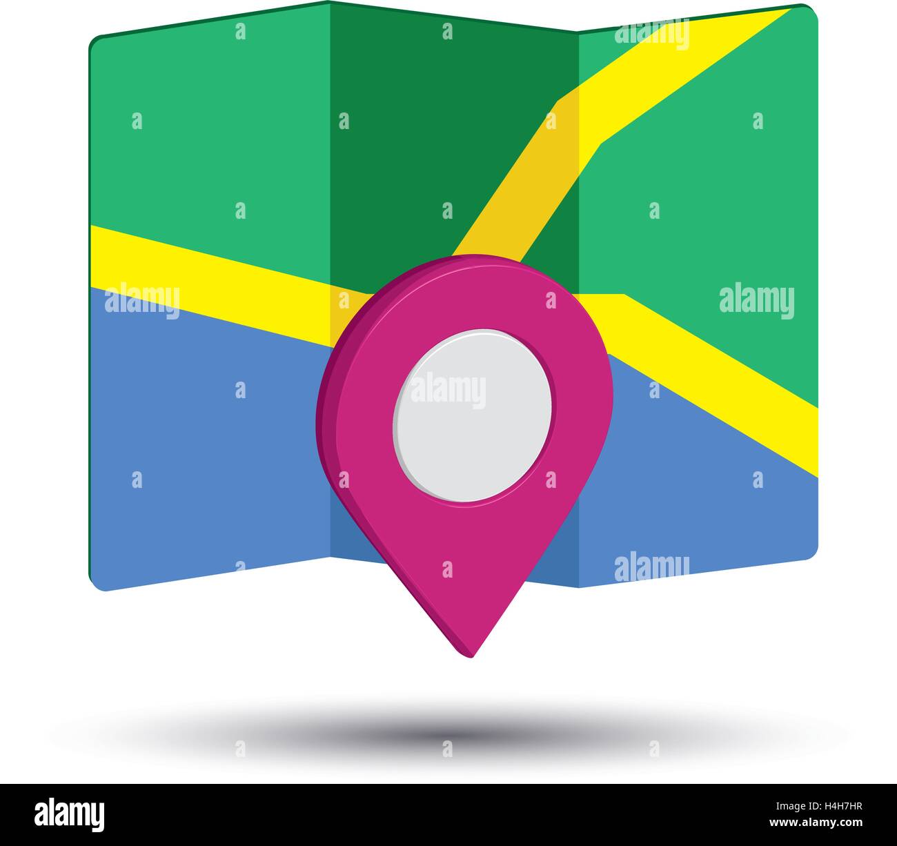 Map Icon an 3D Pin Design, EPS 10 supported Stock Vector Image & Art ...