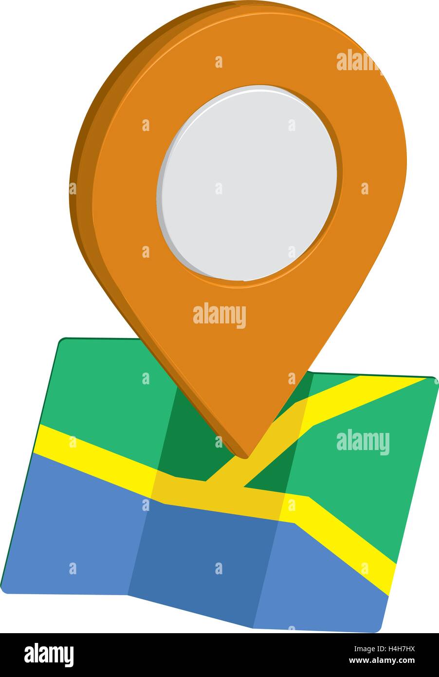 Map Icon an 3D Pin Design, EPS 10 supported Stock Vector Image & Art ...
