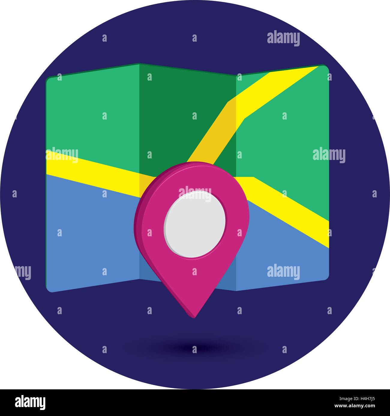Map Icon an 3D Pin Design, EPS 10 supported Stock Vector Image & Art ...