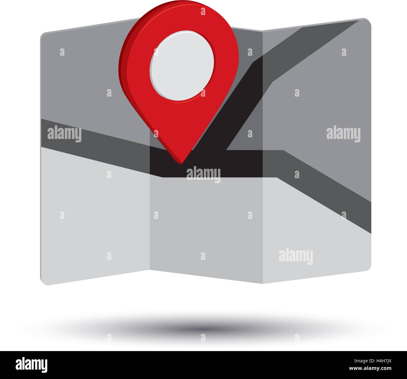 Map Icon and Pin Design, EPS 10 supported Stock Vector Image & Art - Alamy