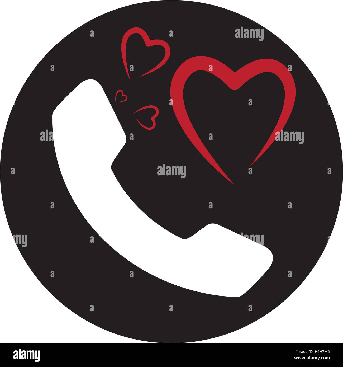 Heart and Phone Icon Design, EPS 8 supported Stock Vector Image & Art ...
