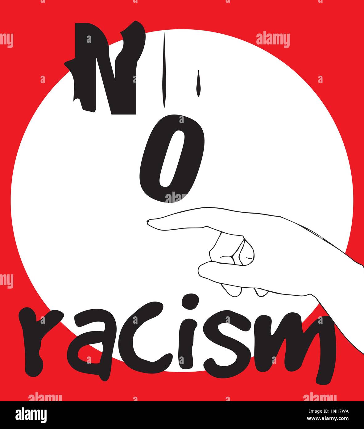 No Racism Concept Design. AI 10 supported Stock Vector Image & Art - Alamy