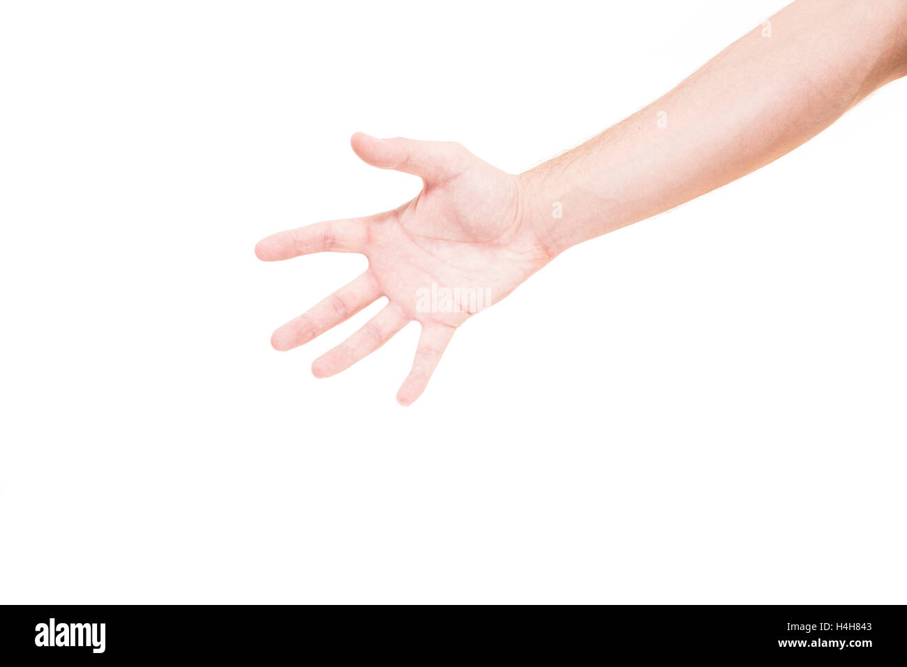 Single Handly Image One hand isolated on white background. Palm seems Stock Photo - Alamy