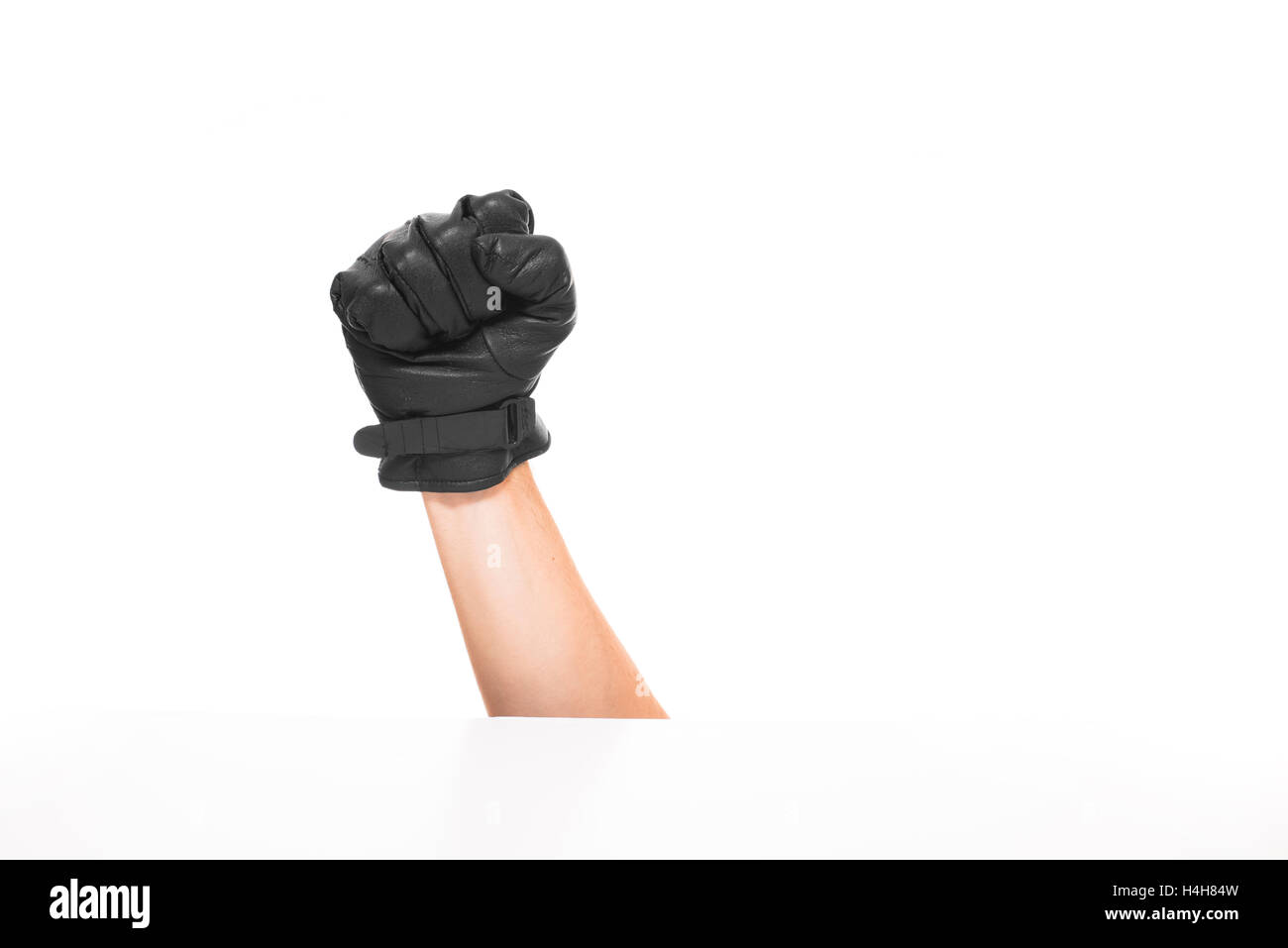 Black Leather Glove Fist High Resolution Stock Photography and Images