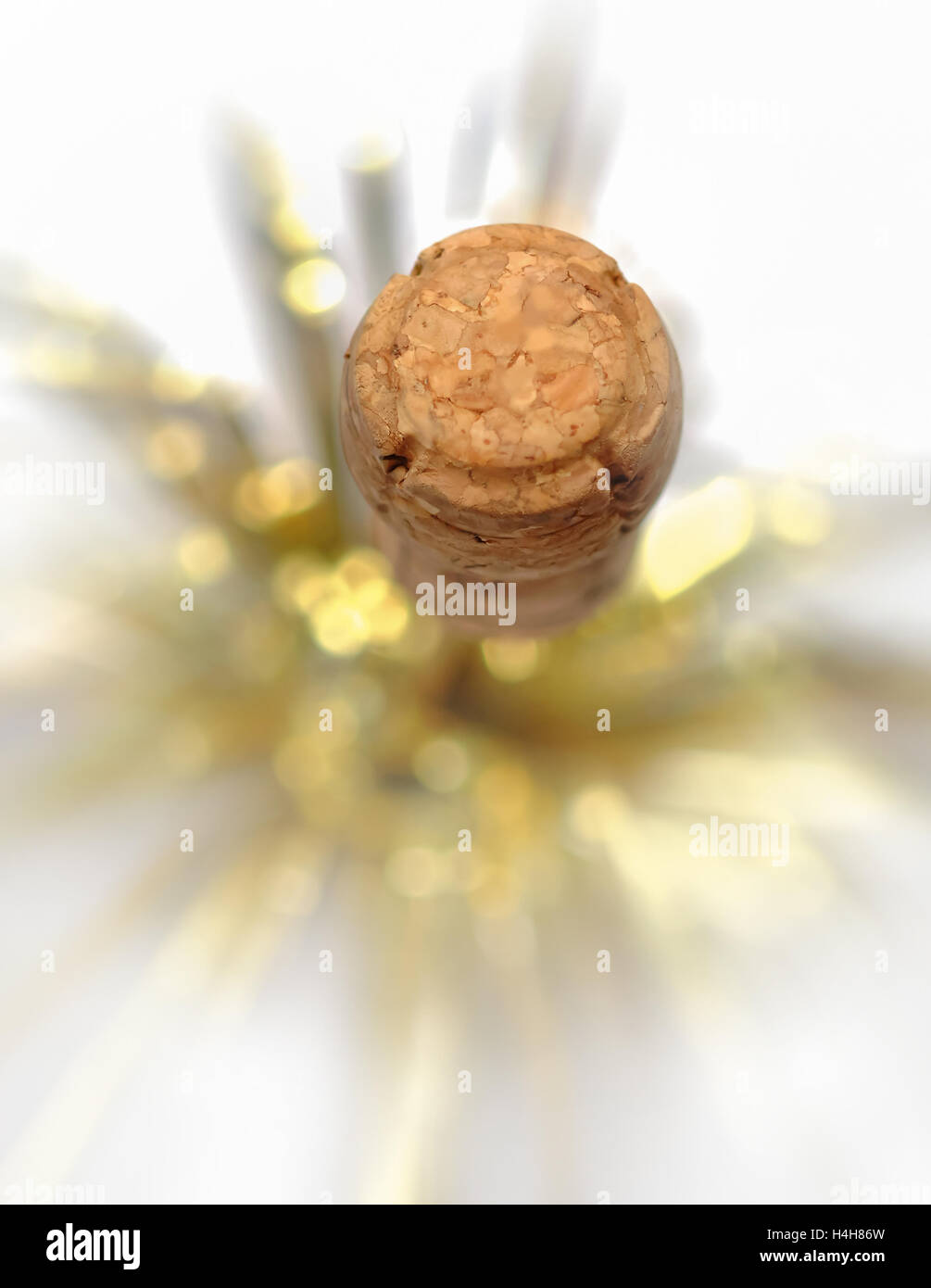 Champagne cork on white background Stock Photo - Alamy