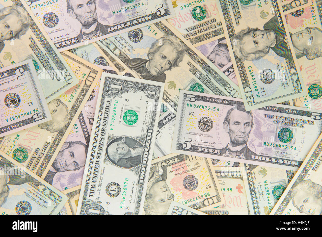 Background with money american dollar bills Stock Photo