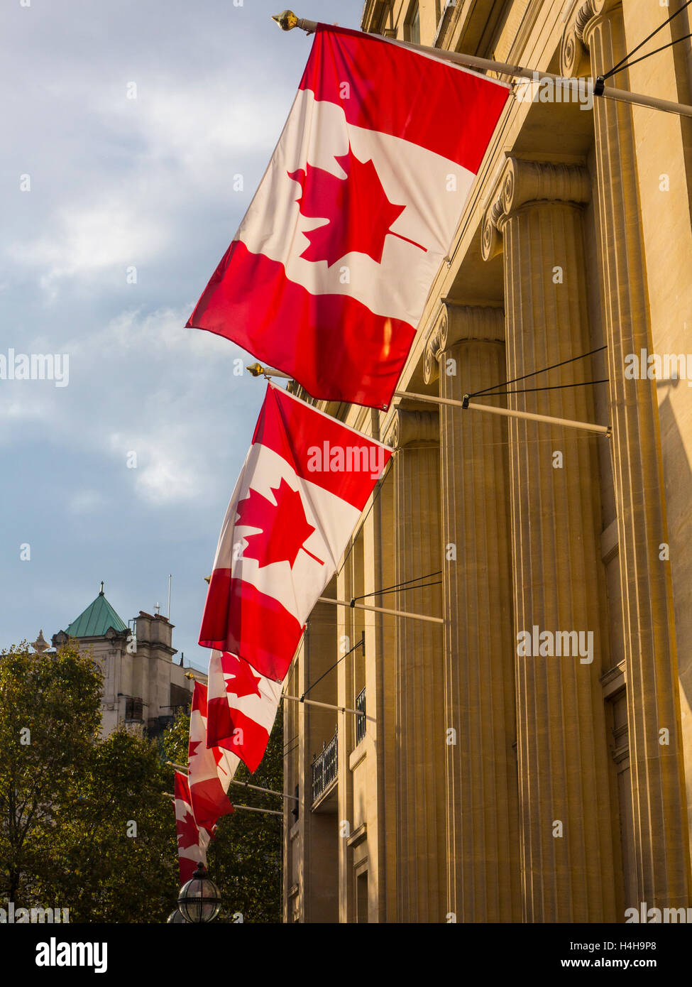 Canadian Embassy - Trafalgar Square, London, England Stock Photo