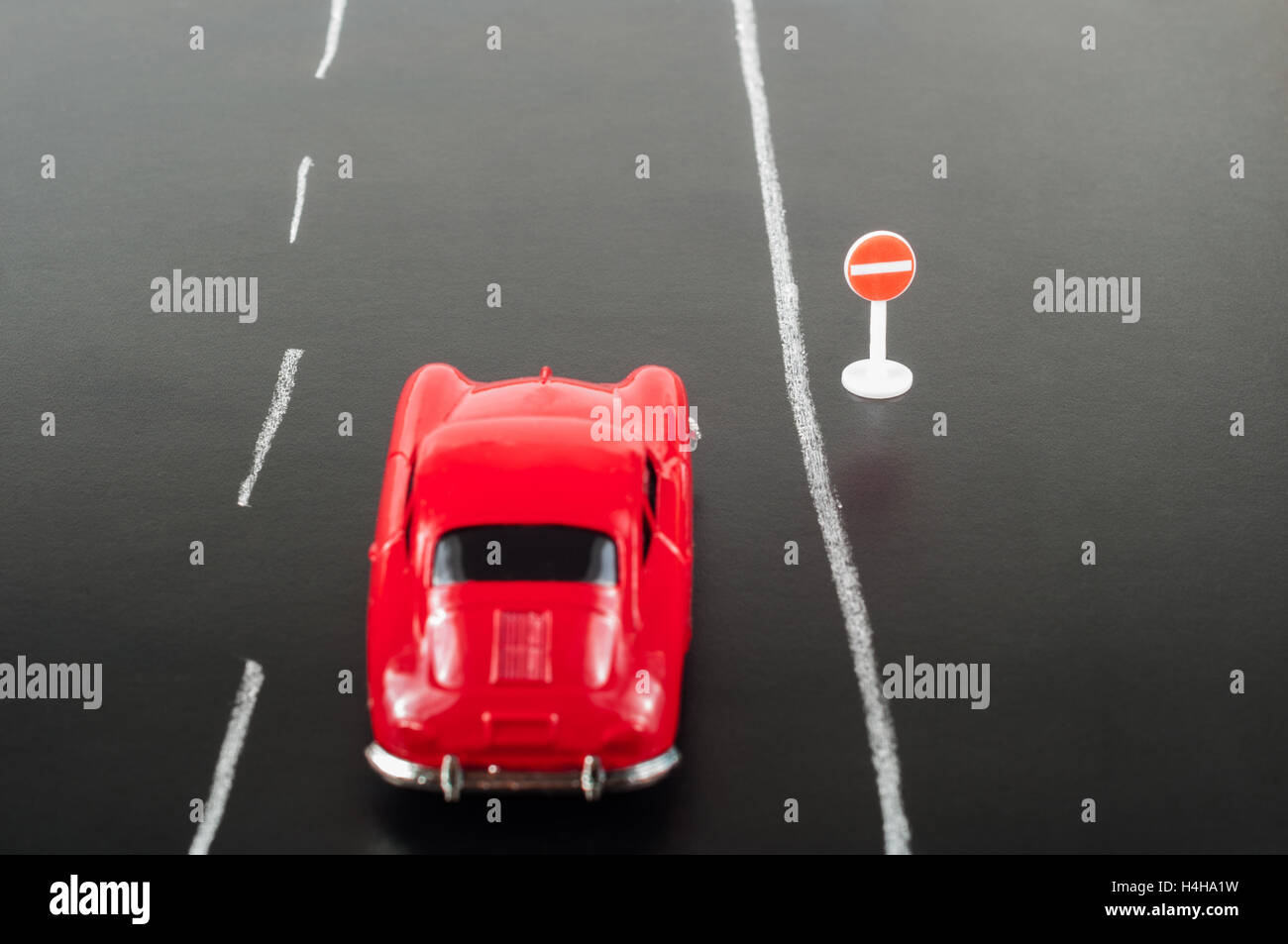 Toy cars on road Stock Photo Alamy