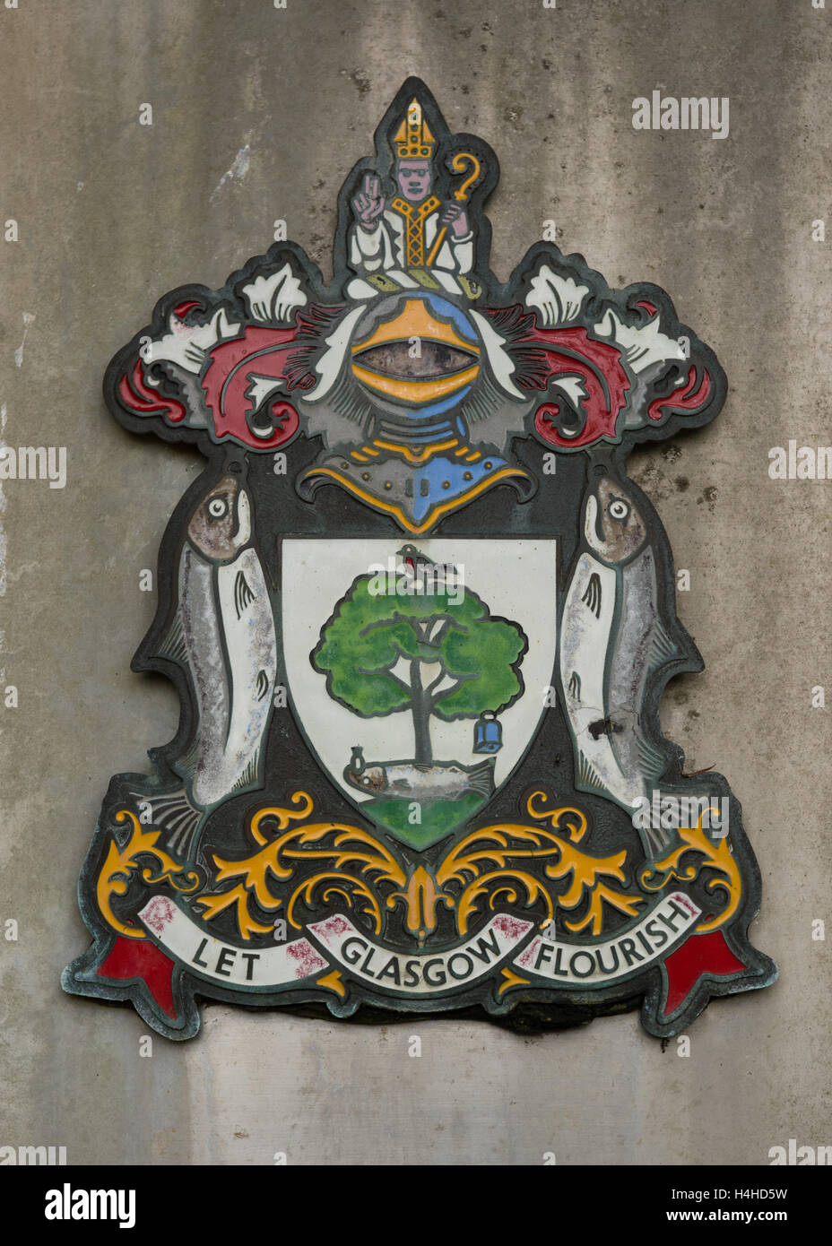 Glasgow Coat of Arms and city motto 'Let Glasgow flourish' from
