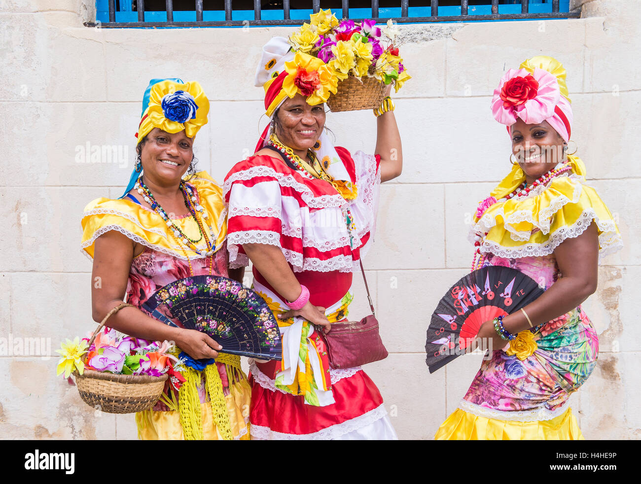 Cuban women traditional clothing in hi-res stock photography and images