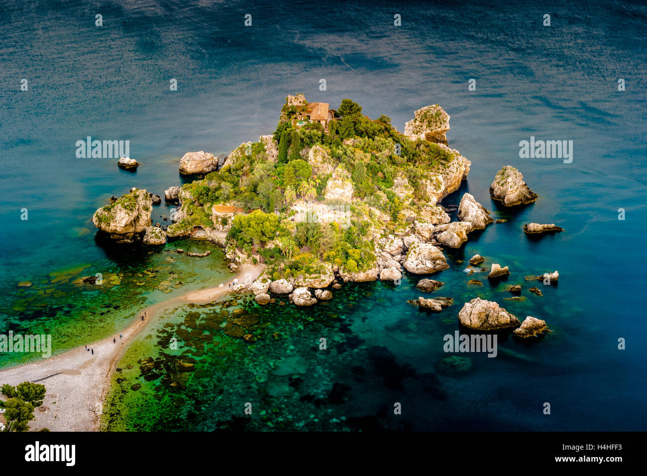 Beautiful landscape of Taormina, Italy. Stock Photo