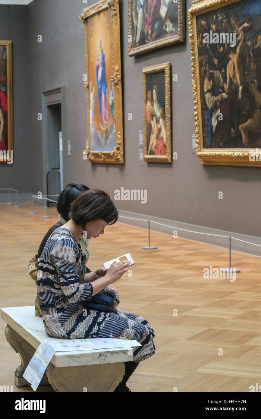 Visitors in the European Paintings Gallery, The Metropolitan Museum of