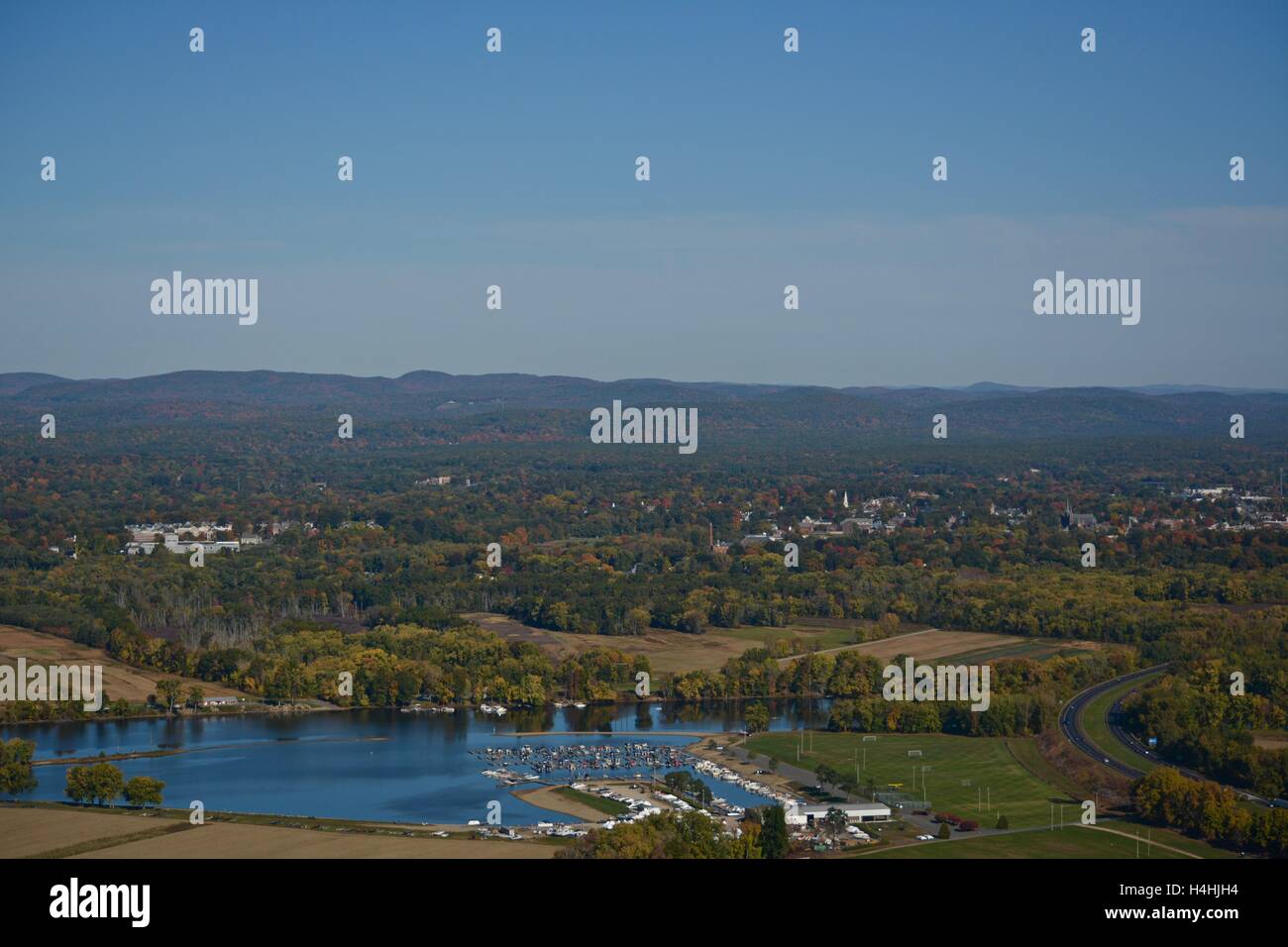 A view atop Mt. Tom in the Mt. Tom State Reservation/Park of the