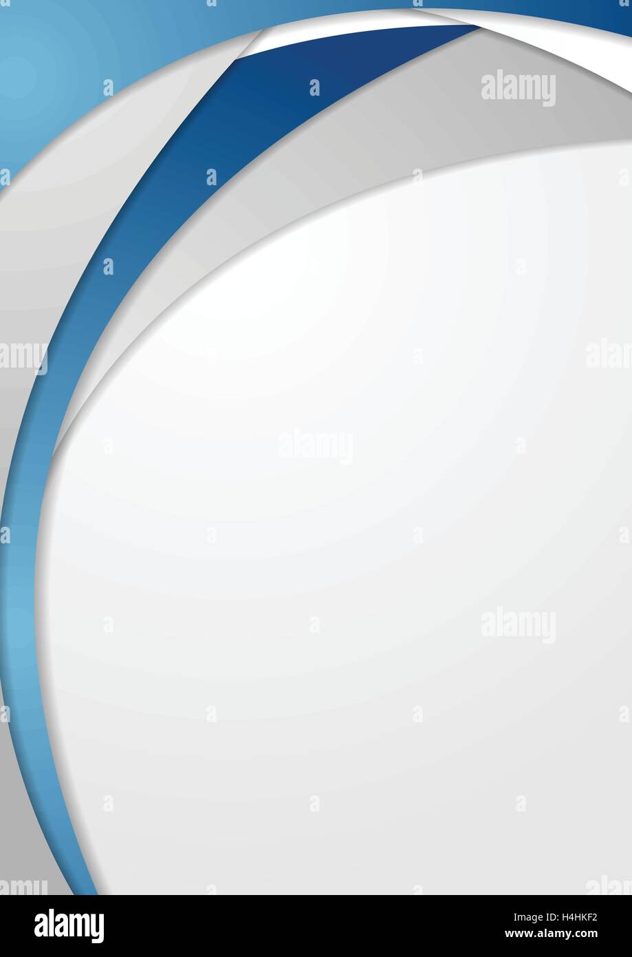 Bright blue grey wavy abstract corporate background. Vector graphic ...