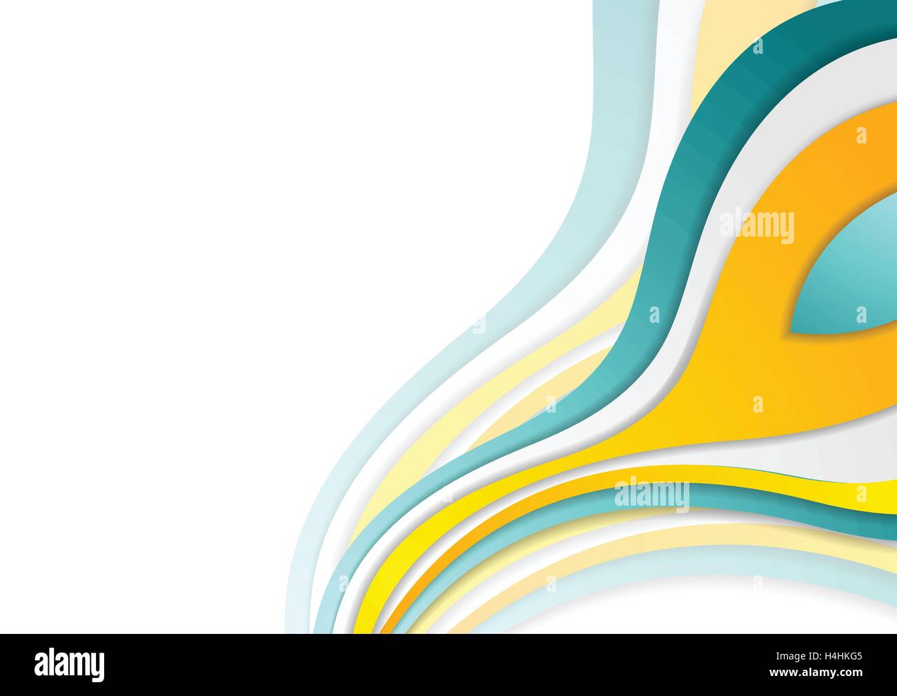 Bright corporate wavy brochure design. Vector background Stock Vector ...