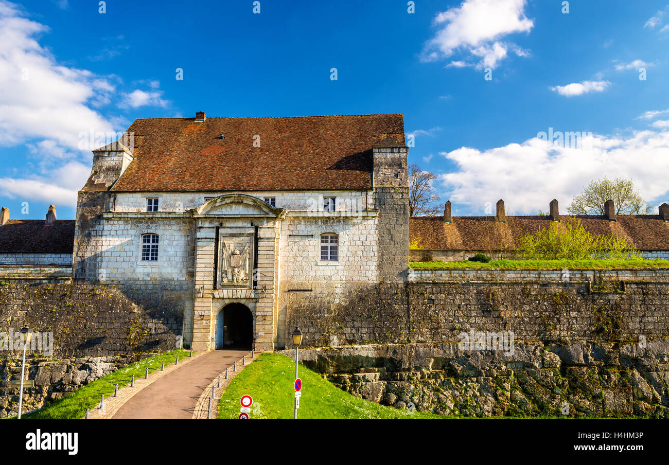 Entrance gate of the Citadel of Besancon - France Stock Photo