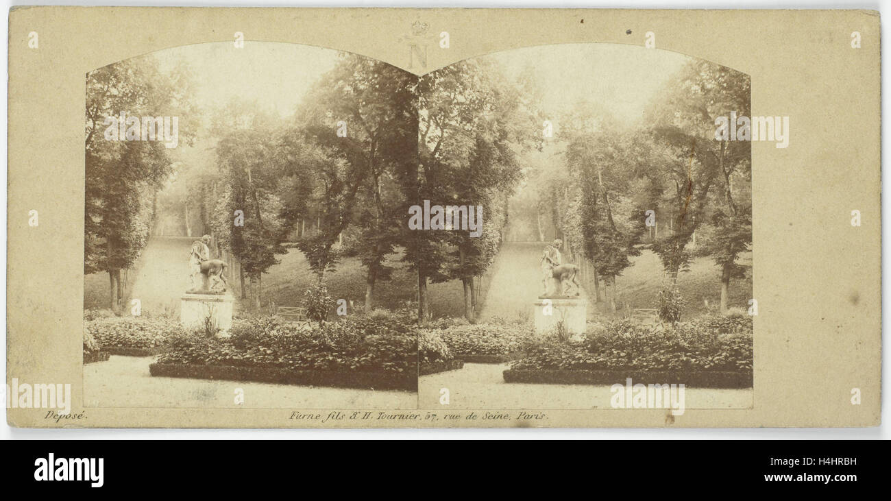 Jardins Reserves, Rond-point du Centaure, France, Charles Paul Furne, Henri Tournier, 1858 Stock Photo