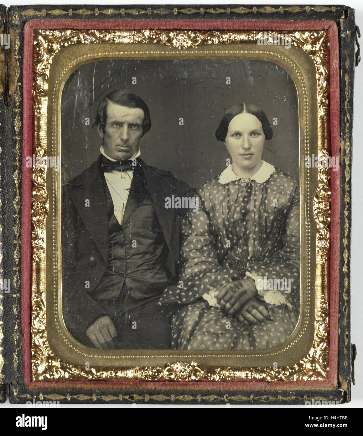 Portrait couple anonymous 1840 1860 hi-res stock photography and