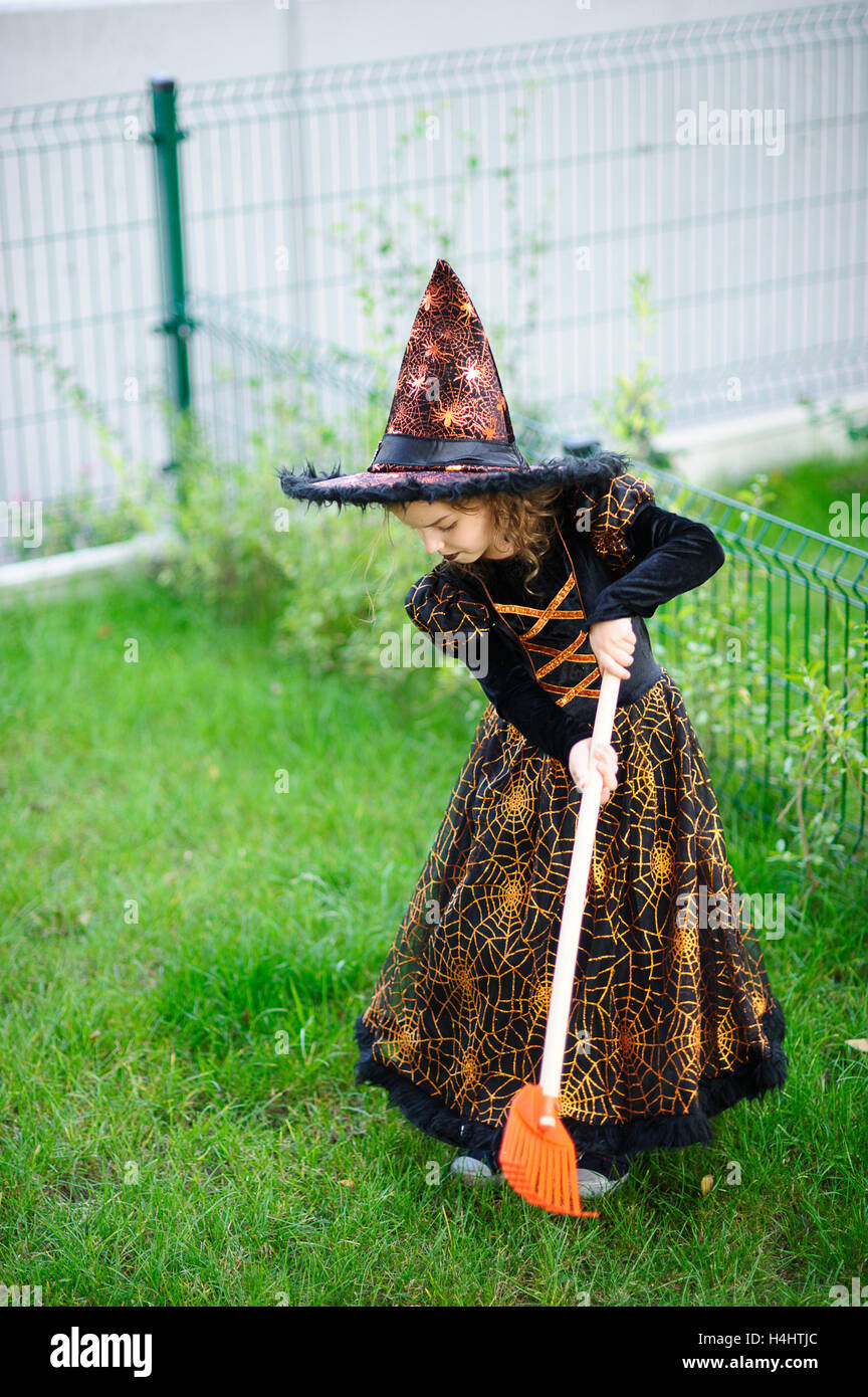 Orange demonic witch hat