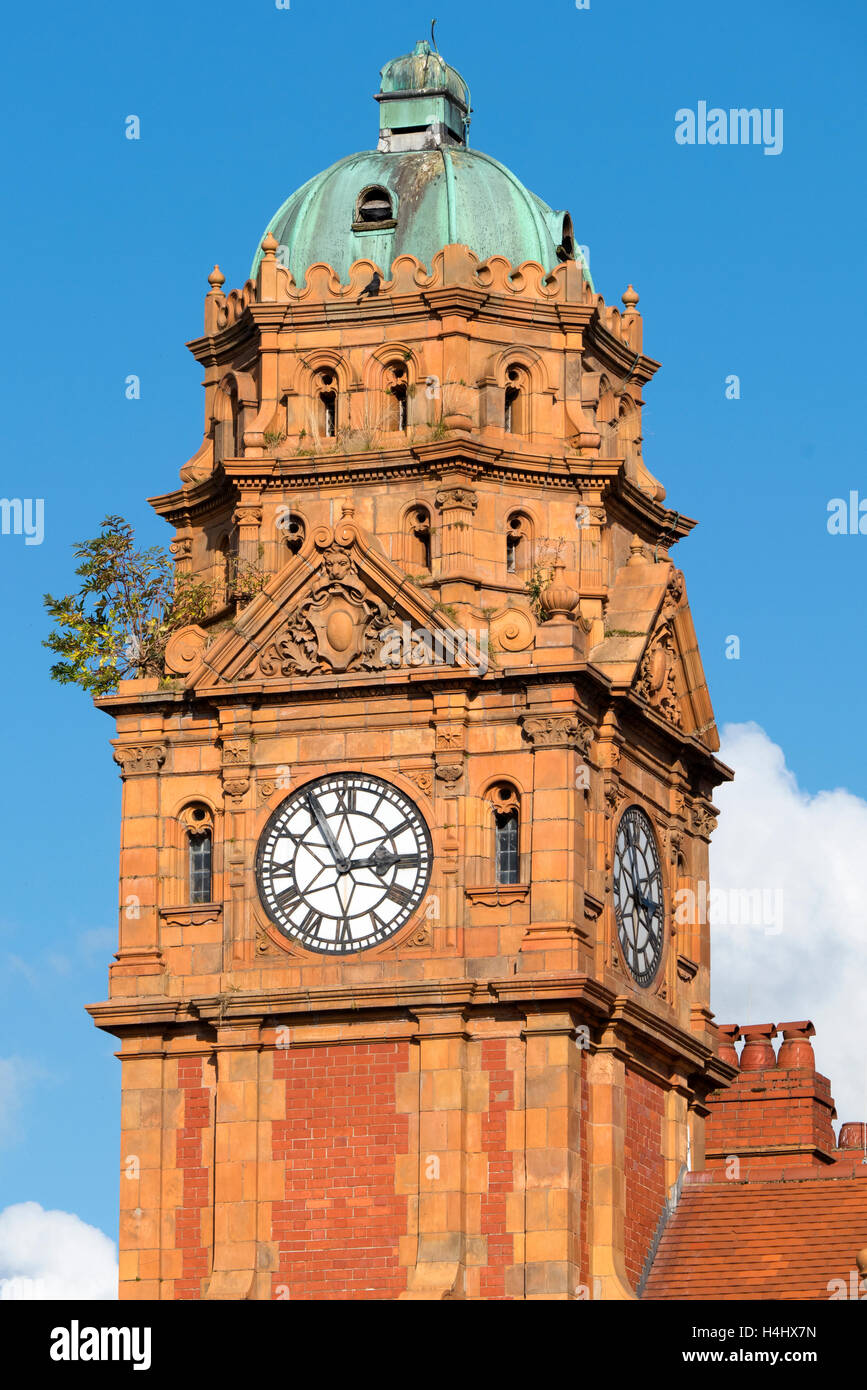 Newtown town clock tower, Cross buildings.  Powys Wales UK Stock Photo