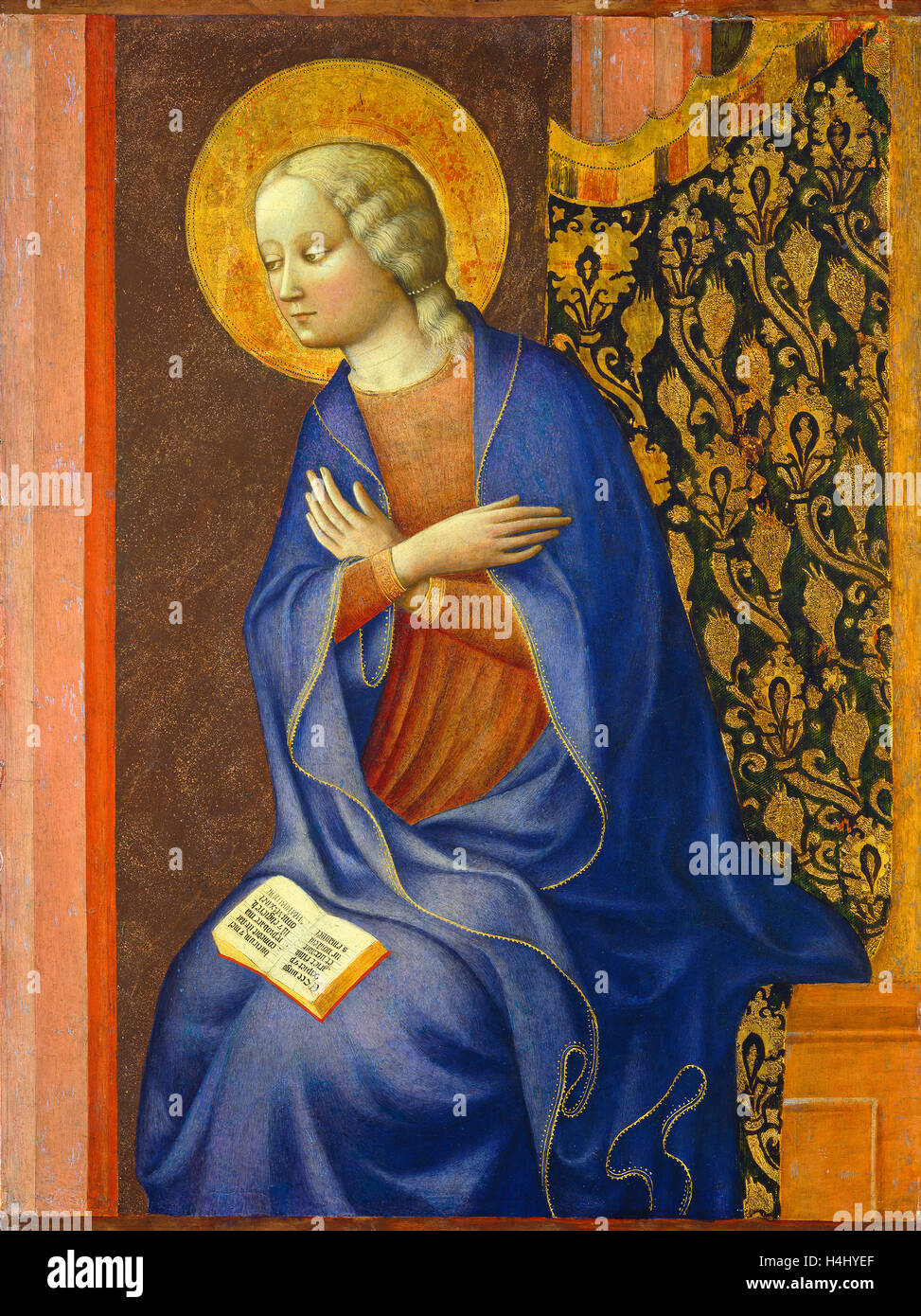 Masolino da Panicale, Italian (c. 1383-1435 or after), The Virgin Annunciate, c. 1430, tempera (?) on panel Stock Photo