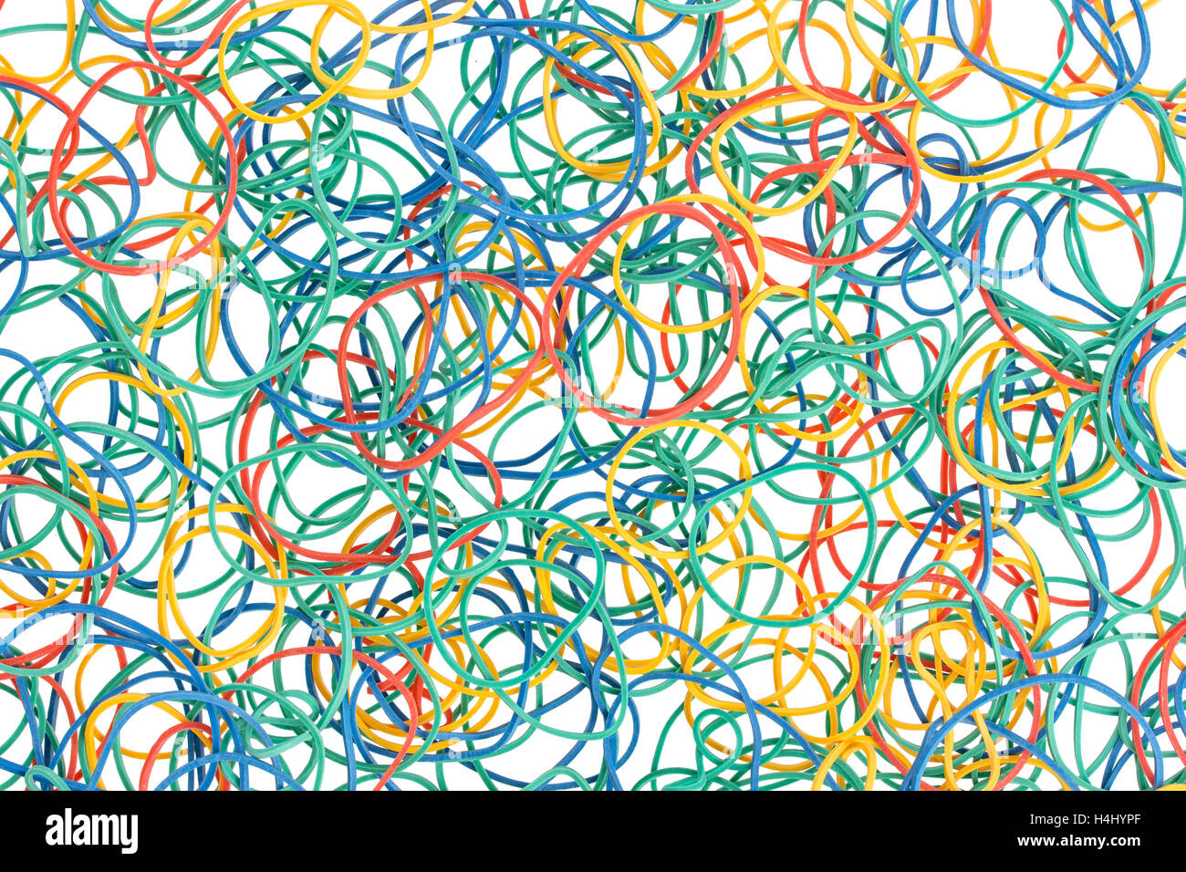 Colorful rubber bands, stationery gum isolated on white background Stock Photo Alamy