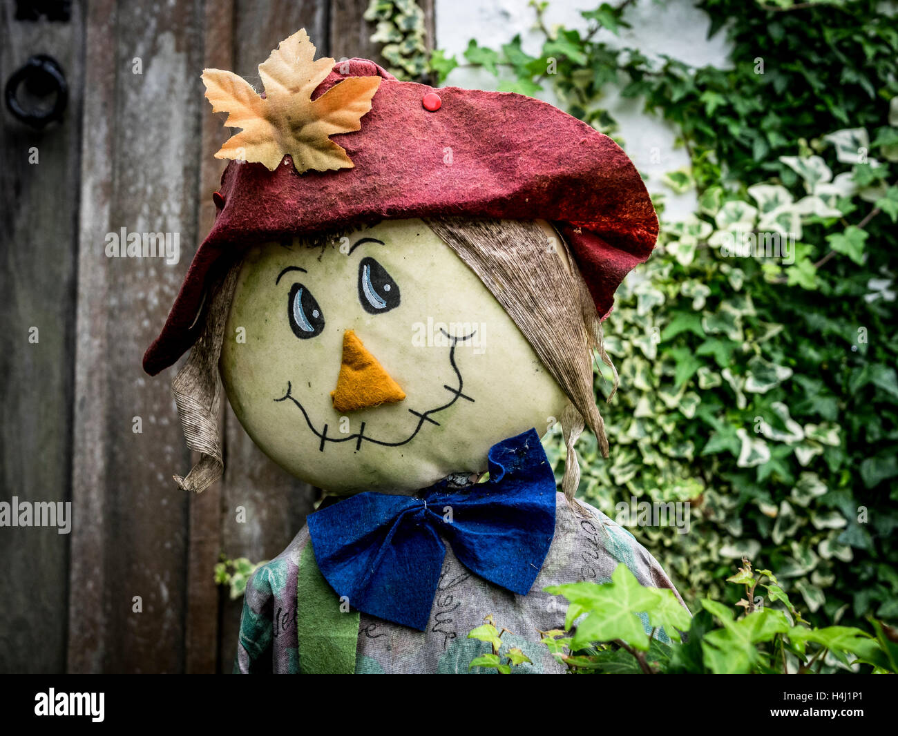 Scarecrow at Chiddingstone Village England Stock Photo