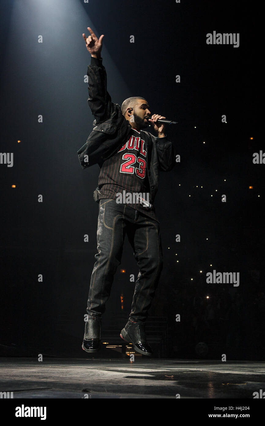 Rapper Aubrey Graham aka Drake performs at the United Center on October