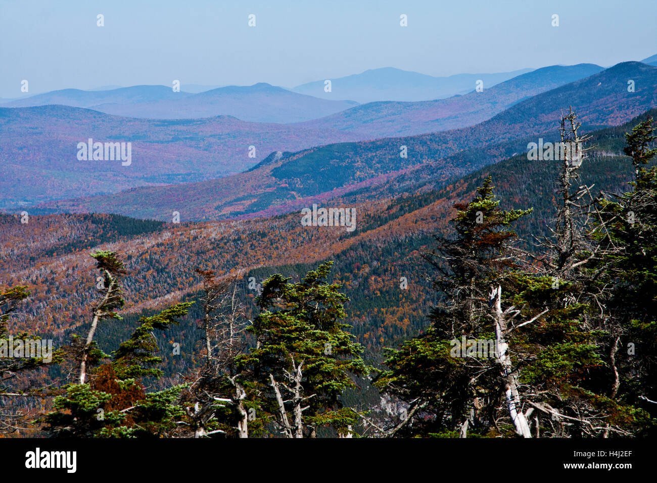 New Hampshire; Autumn; autumn; Franconia Notch; mountains; foliage