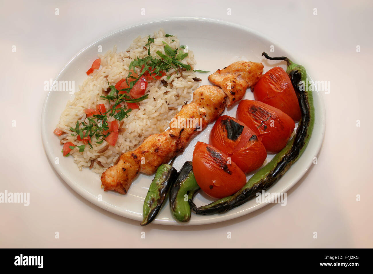 Lamb kebab rice salad hires stock photography and images Alamy
