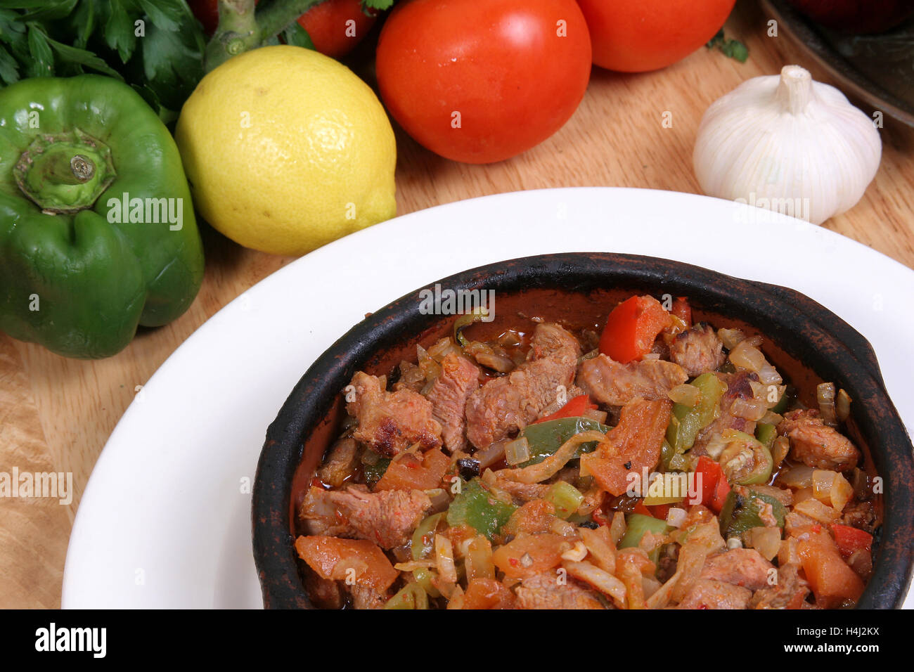 Turkish Güveç (dish) / Casserole / Lamb Stew Stock Photo Alamy
