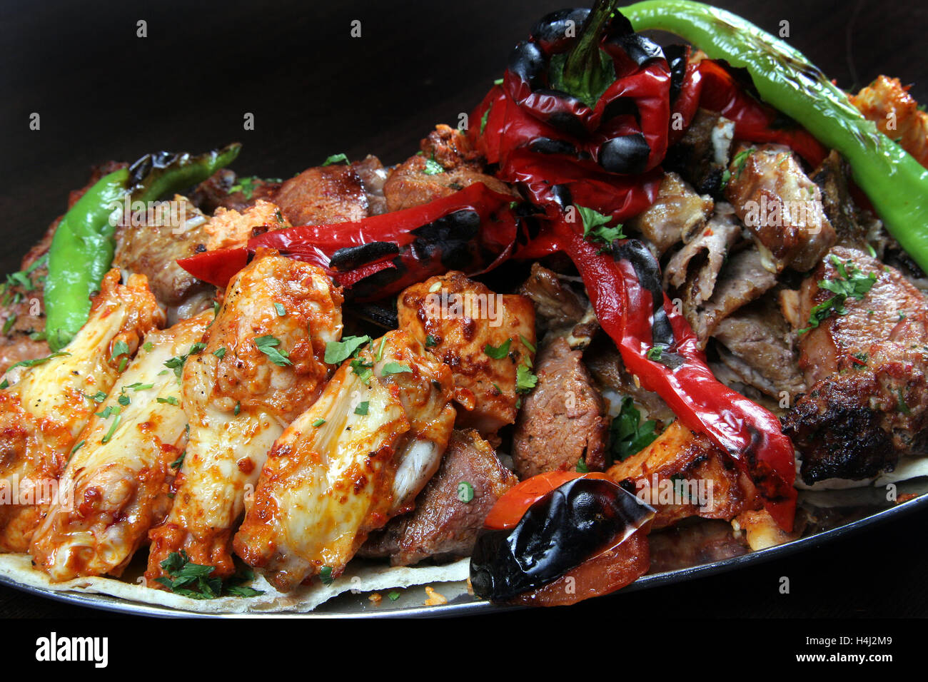 Mixed Kebab Platter Stock Photo Alamy
