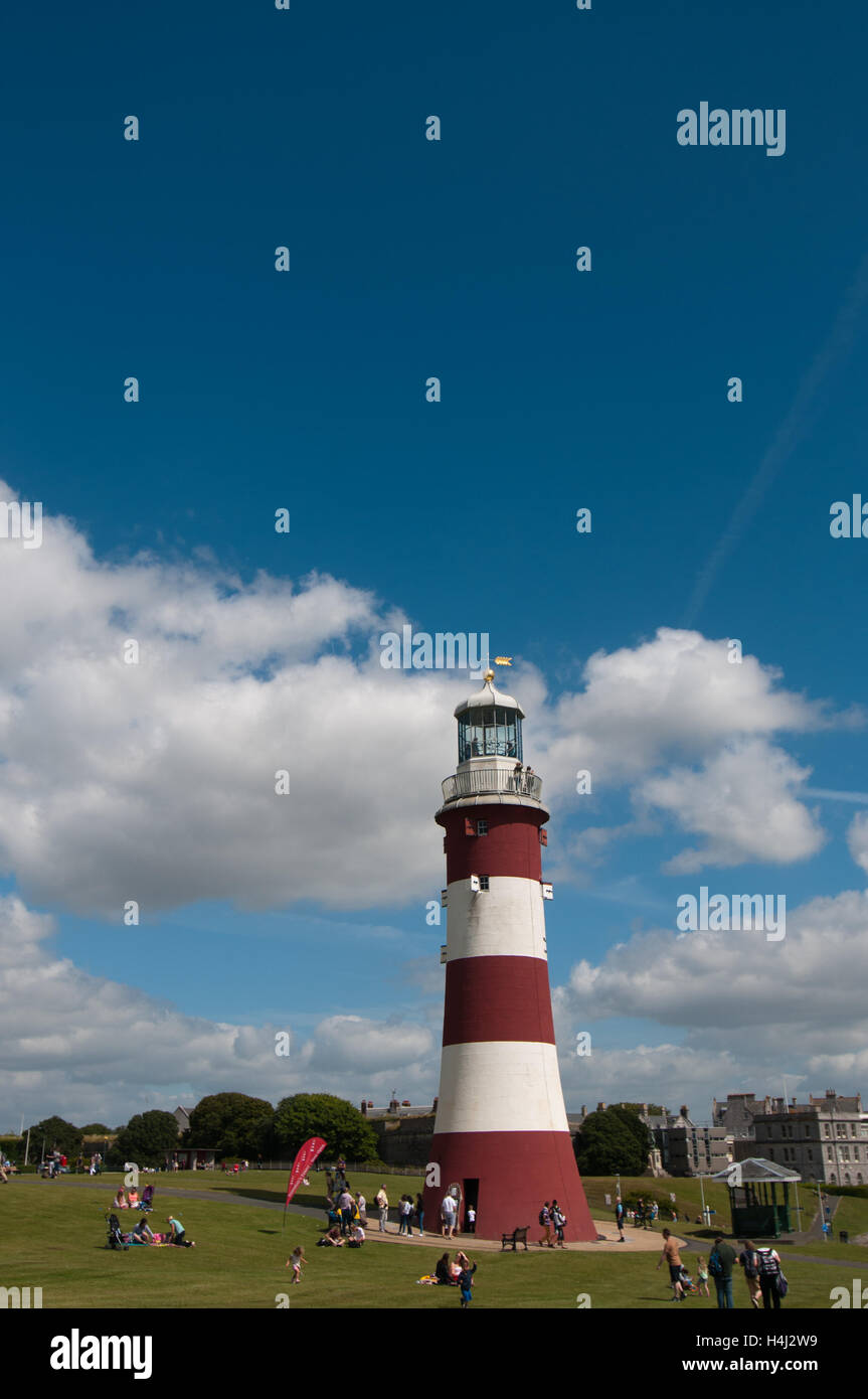 Smeaton's Tower, Plymouth Hoe Stock Photo - Alamy