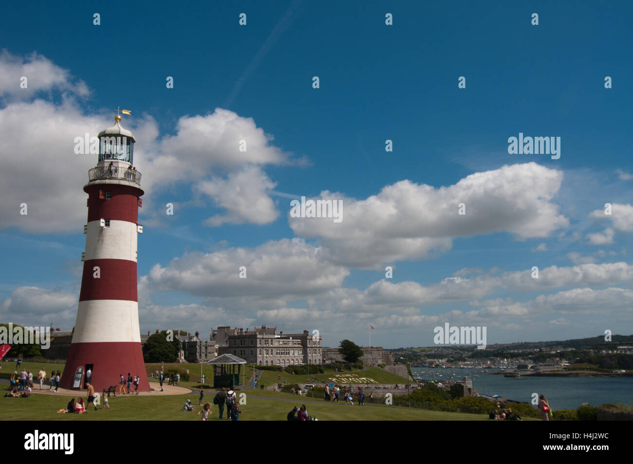 Smeaton's Tower, Plymouth Hoe Stock Photo - Alamy