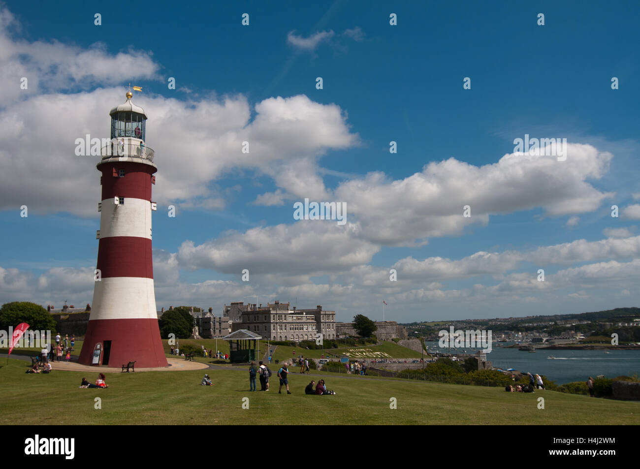 Smeaton's Tower, Plymouth Hoe Stock Photo - Alamy