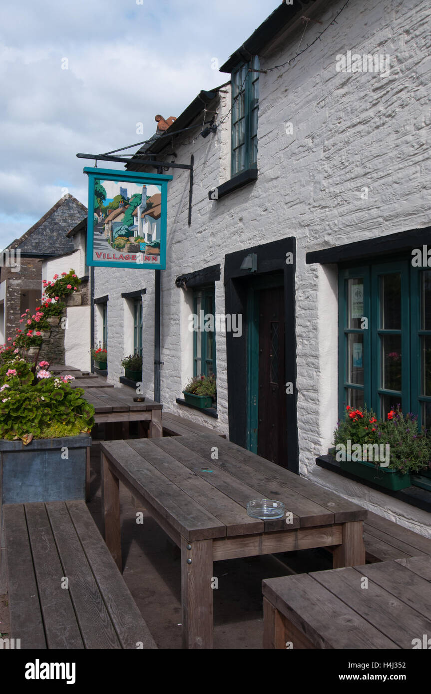 The Village Pub, Thurlestone Stock Photo