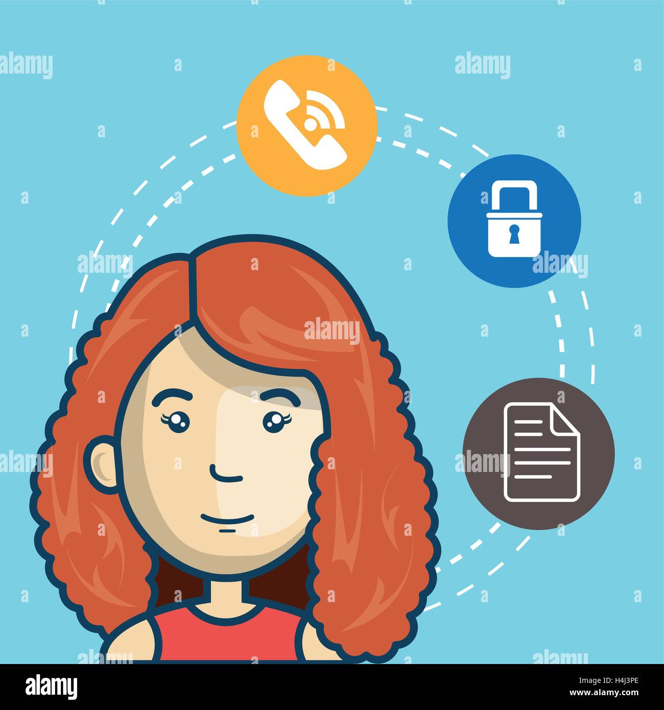 woman with padlock icon Stock Vector Image & Art Alamy
