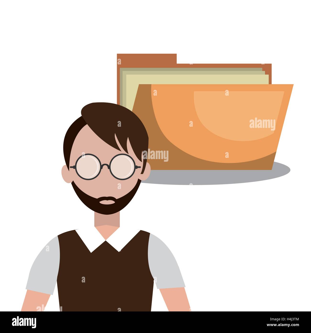 avatar man and folder Stock Vector Image & Art - Alamy