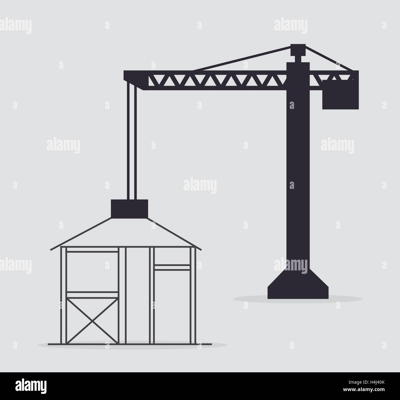 crane construction tower Stock Vector Image & Art - Alamy