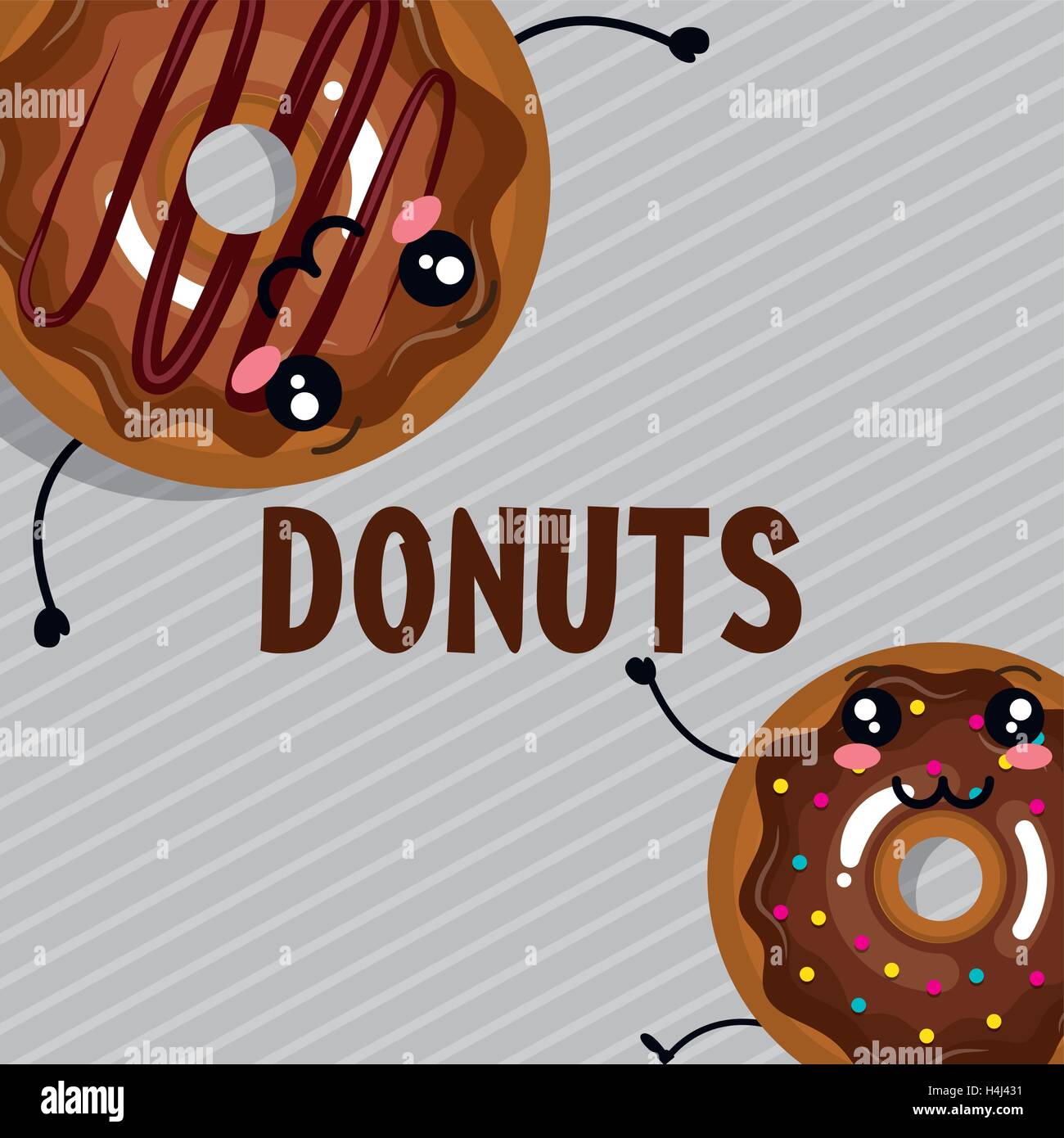 donut and coffee kawaii cartoon Stock Vector Image & Art - Alamy