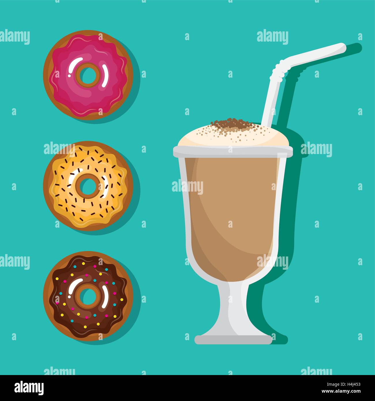 coffee and donuts design Stock Vector Image & Art Alamy