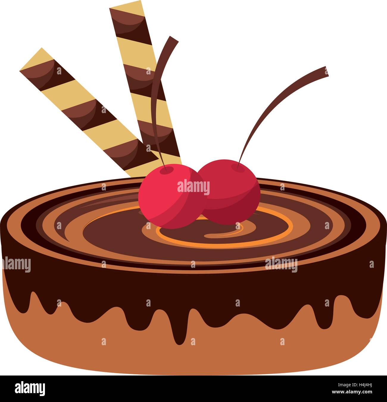 delicious sweet cake icon Stock Vector Image & Art - Alamy