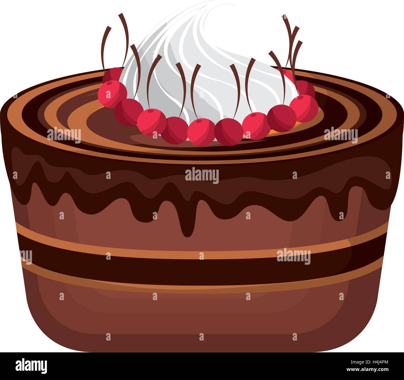 delicious sweet cake icon Stock Vector Image & Art - Alamy